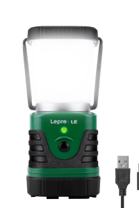 LE Camping 1000 lúmenes, farol LED recargable con luz 360 grados