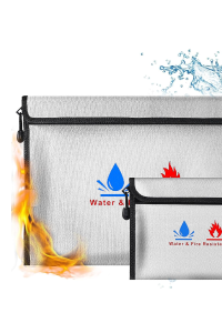 Bolsa ignífuga para proteger documentos del fuego y el agua