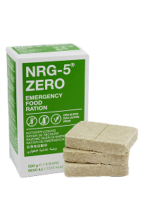 Barra de emergencia NRG-5, paquete de 500 gramos con 9 barritas